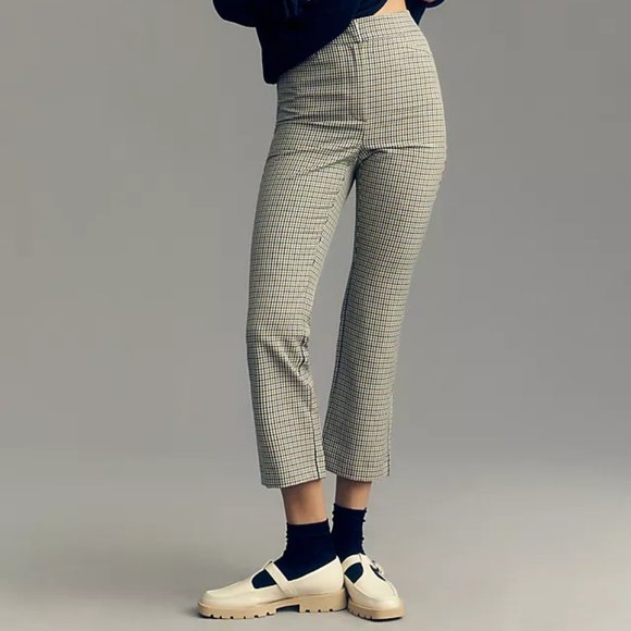 Checkered Ankle-Length Women's Pants - Picture 1 of 3